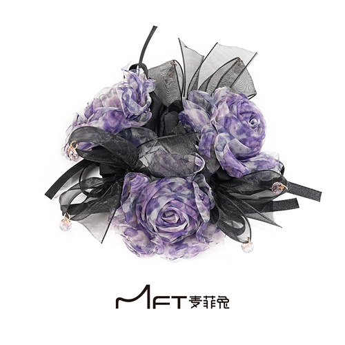 麦菲兔法式牡丹玫瑰发圈