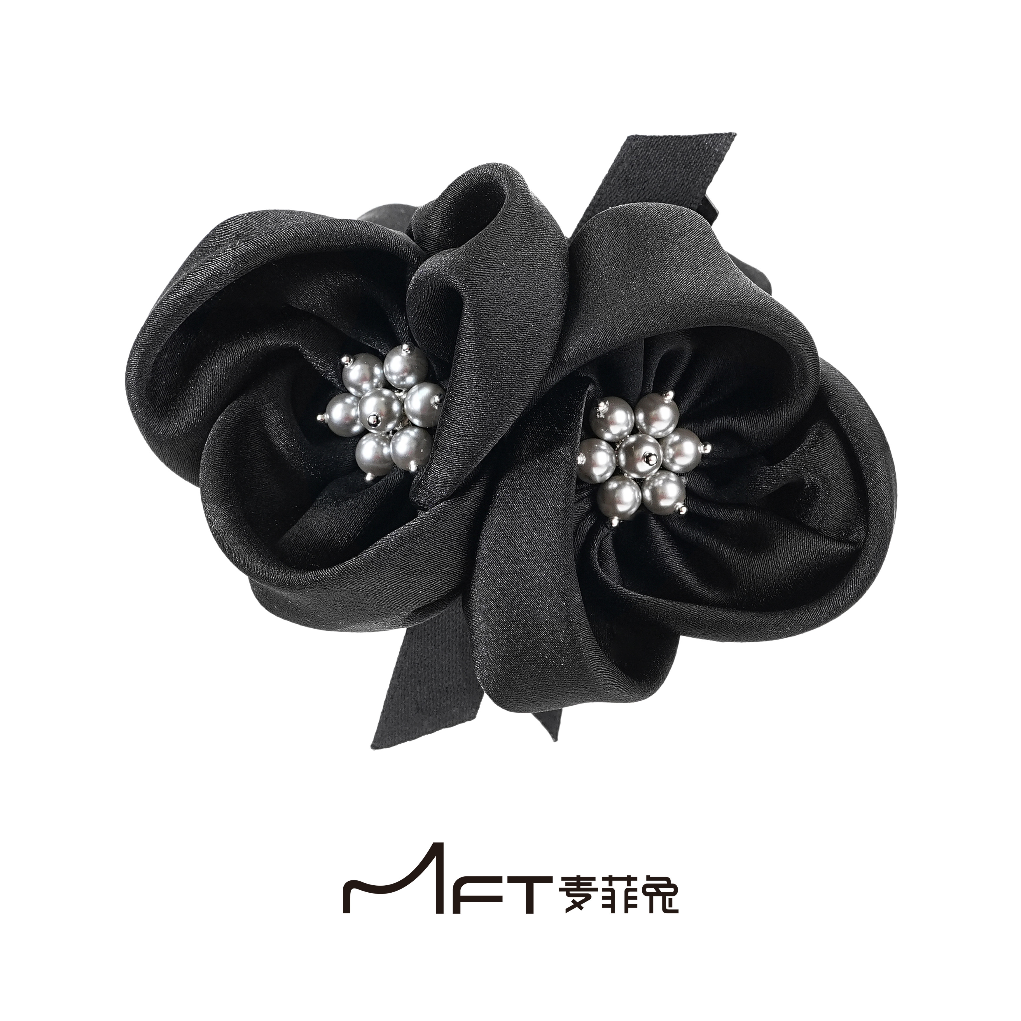 双花序曲丸子夹简约优雅气质懒人丸子头抓夹通勤百搭发夹发饰