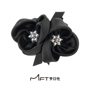 双花序曲丸子夹简约优雅气质懒人丸子头抓夹通勤百搭发夹发饰