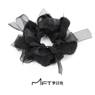 松茶可可发圈秋冬慵懒低丸子蝴蝶结大肠发圈韩系扎发头花发绳发饰