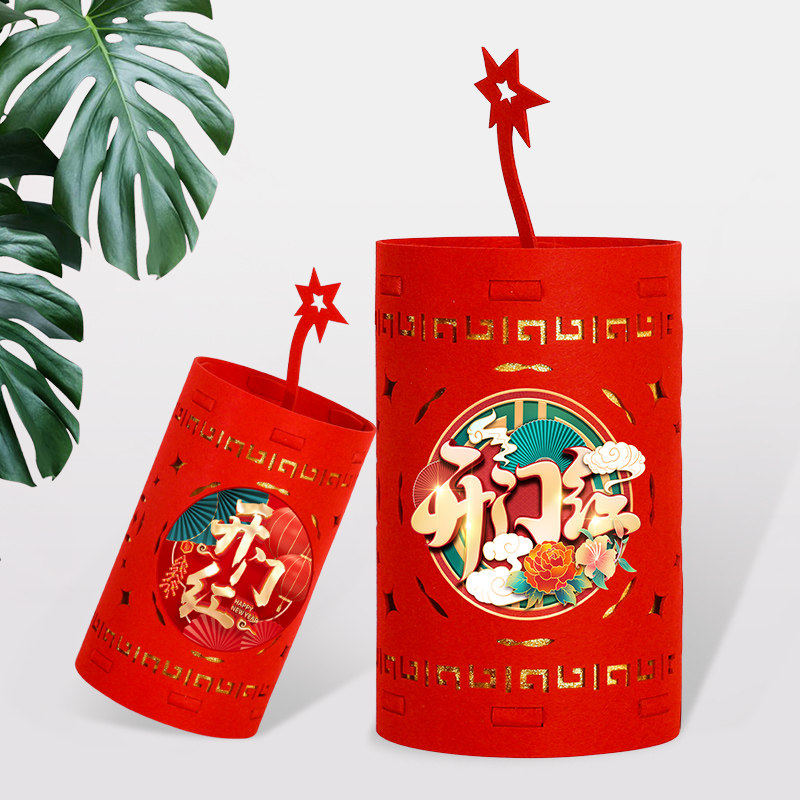 炮竹摆件开门红鞭炮装饰装饰新年氛围企业门店商场橱窗装饰中国年