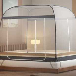 蚊帐蒙古包免安装家用1.5m1.8学生宿舍单人1.2米儿童防摔有底蚊帐