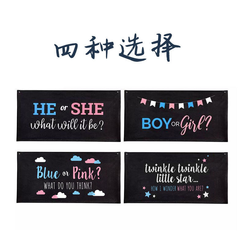 新品性别揭示男孩女孩气球袋gender reveal he or she