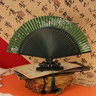 夏天扇古风扇折叠扇古风折扇汉服扇新中式 新品 女扇舞蹈扇小扇