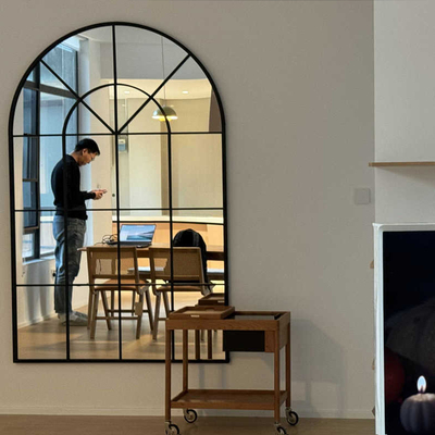 北欧拱形全身镜餐厅装饰