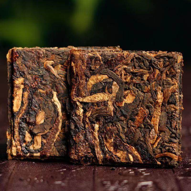 陈皮普洱熟茶新会陈皮云南普洱茶熟茶柑香顺滑醇厚独立包装小方片