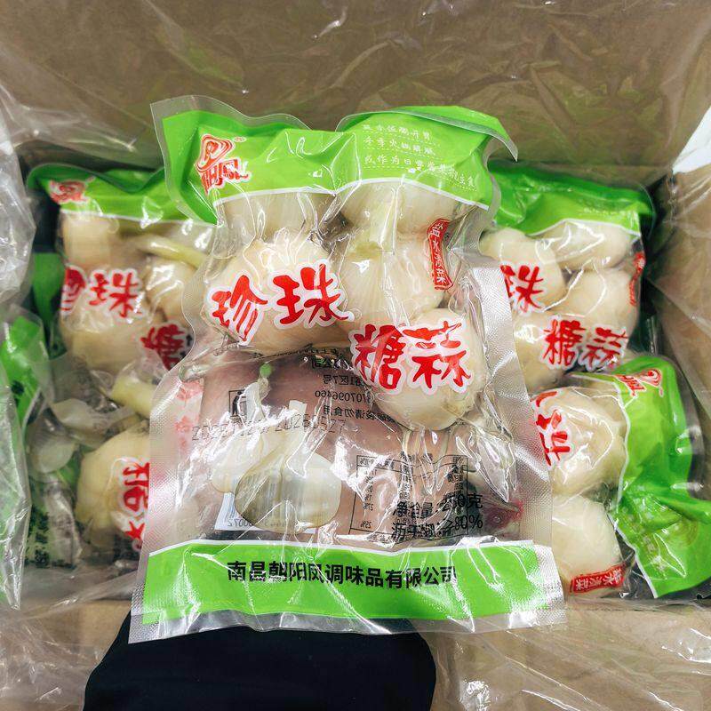 珍珠糖醋大蒜250克袋独立小包装脆甜下饭菜腌制大蒜头商用家用