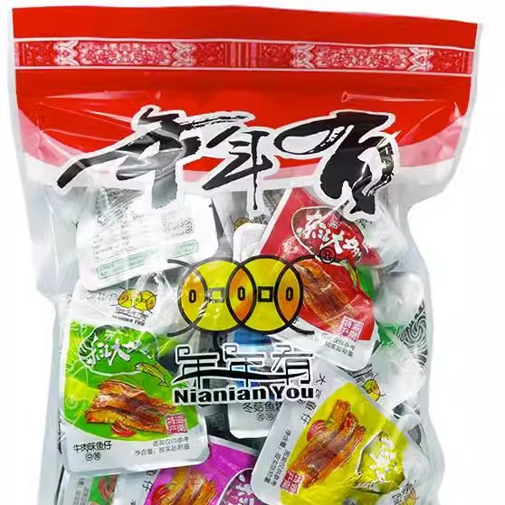 湖南郴州特产年年有东江大坝鱼香辣小鱼仔鱼块零食清水鱼500
