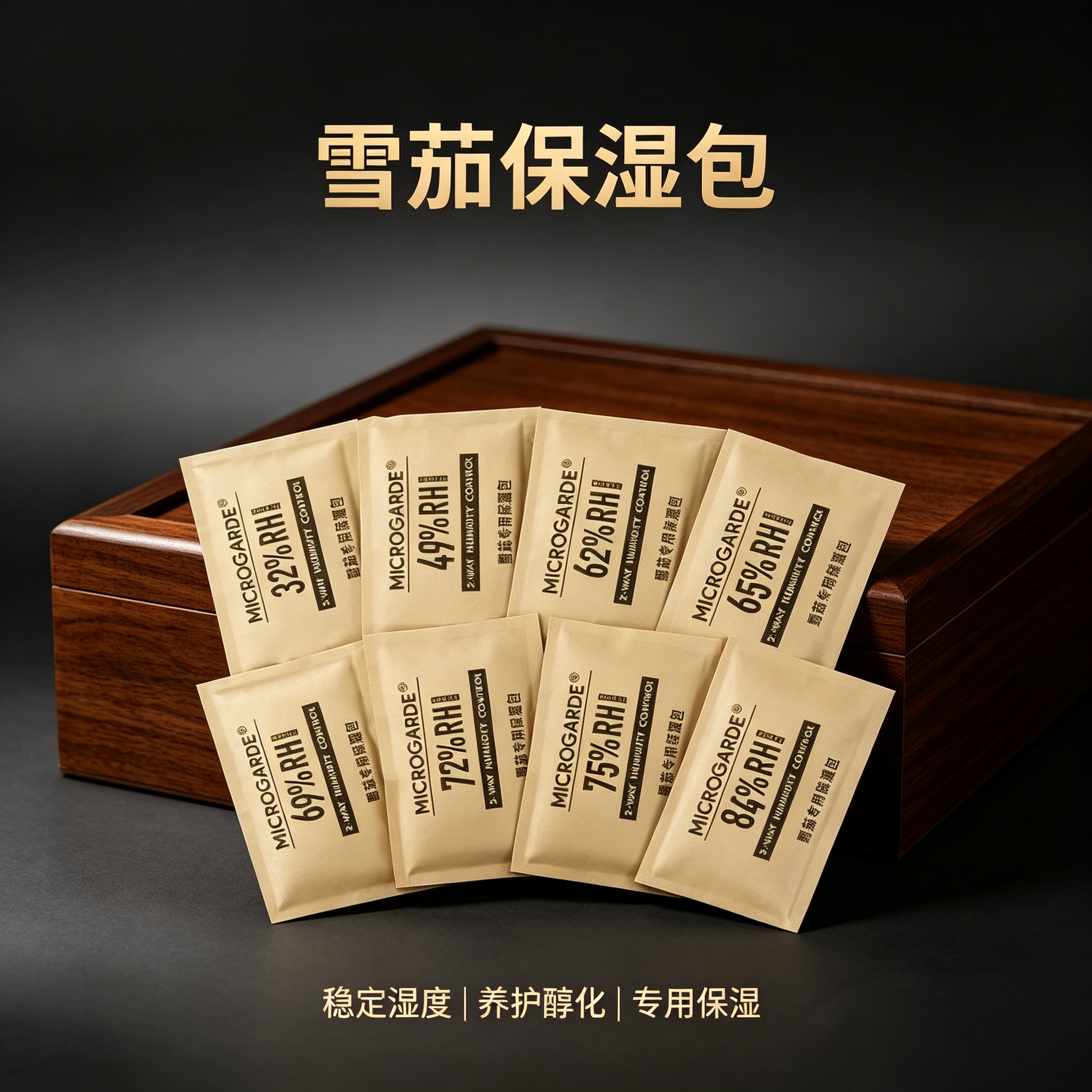 双向雪茄保湿包专业醇化收干袋49%69%72%湿度调节片