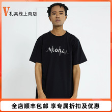 VLONE 心电图刺绣logo圆领套头短袖T恤 男女同款 米色黑色