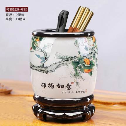 桌办伴公室笔筒复古中国风创意面摆件公司商务礼品实用手礼定 制