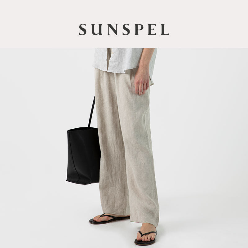【亚麻系列】SUNSPEL女士春夏亚麻阔腿休闲裤 - SUNSPEL旗舰店出品
