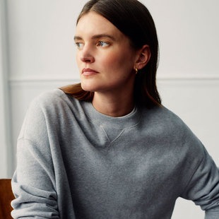 SUNSPEL女士早春全棉宽松版 LOOPBACK卫衣 休闲运动卫衣