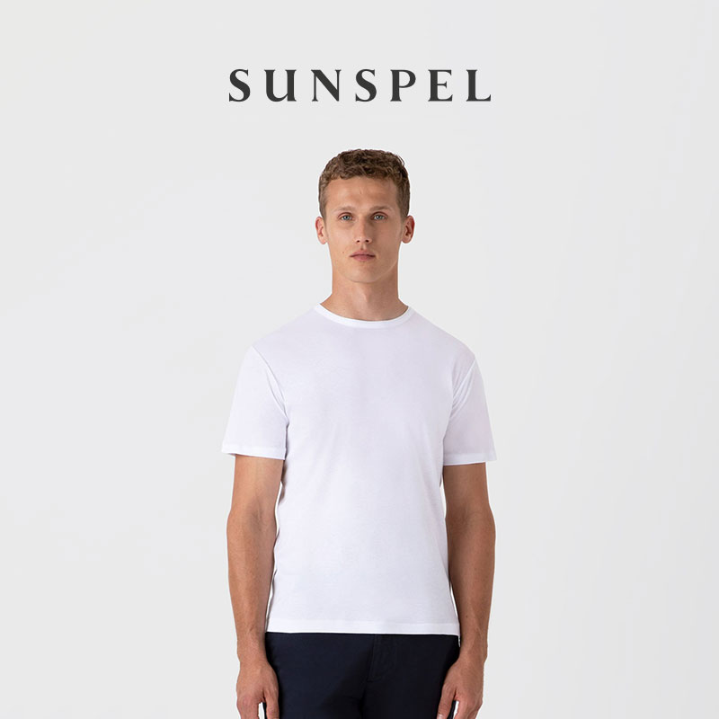 SUNSPEL经典男士海岛棉短袖T恤