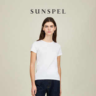 经典 weight T恤 Light 英产 SUNSPEL女士Supima匹马棉经典