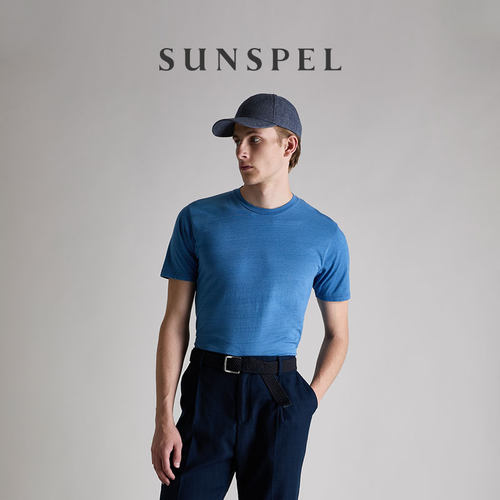 SUNSPEL男士匹马棉圆领T恤