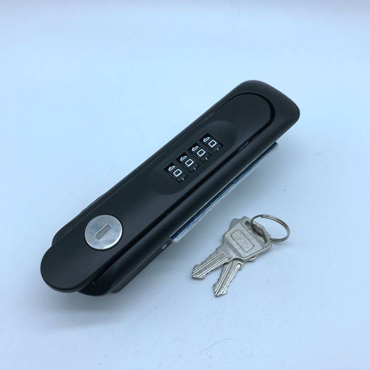 MS890黑色密码锁，四位机械密码平面锁，电柜门锁，通讯柜门锁