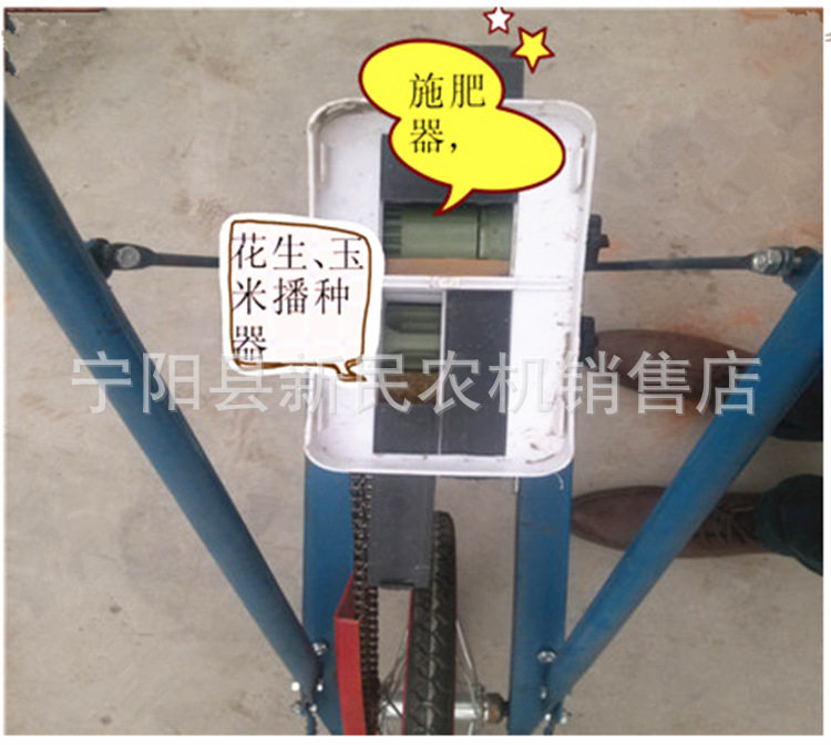 农用人力手推玉米播种机大轮小轮带滚动毛刷可普播精播施肥