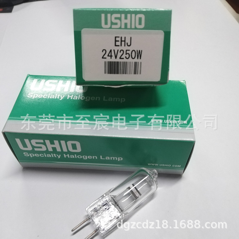 现货USHIO牛尾卤素灯泡EHJ 24V250W G6.35 CV-E CLH250内镜灯