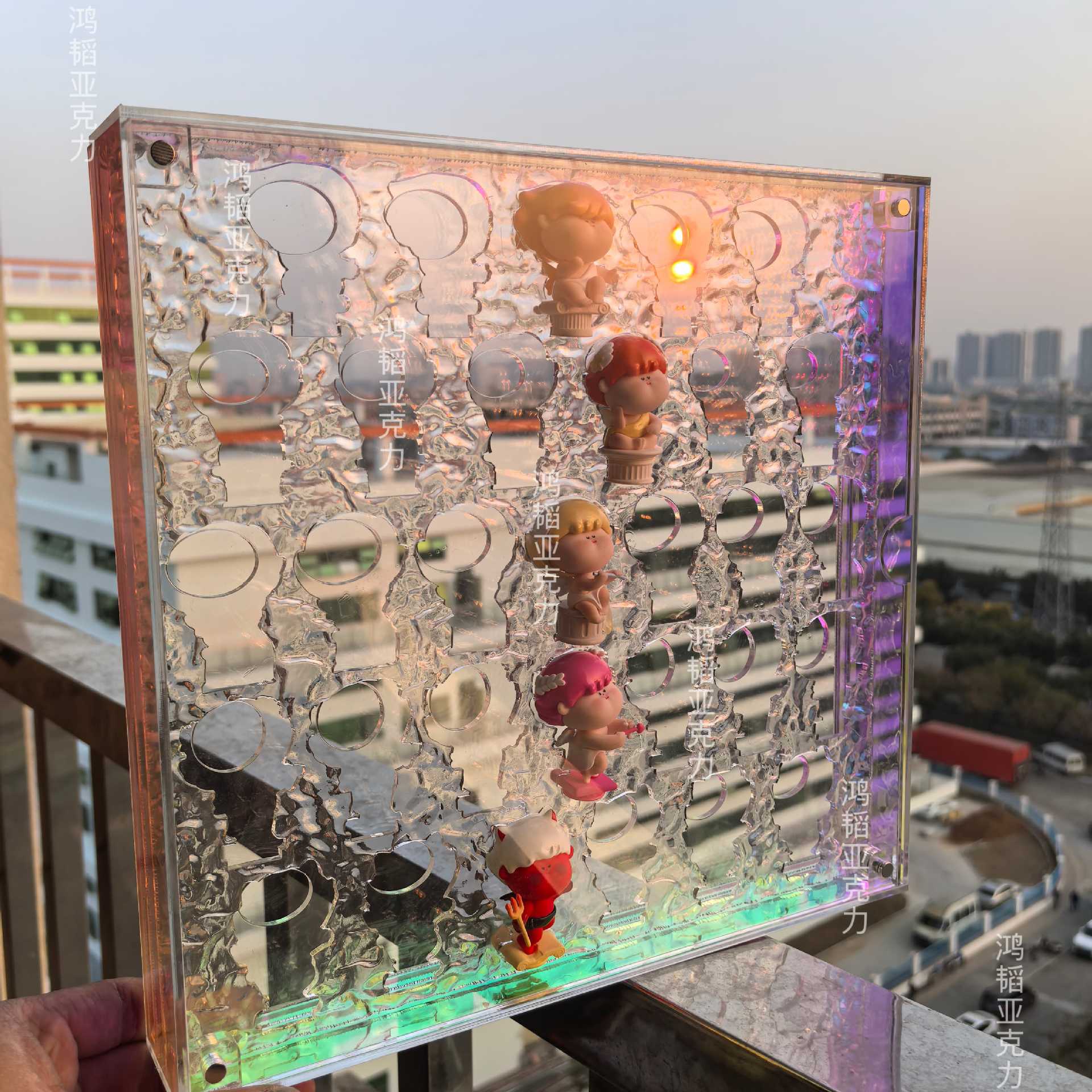 幺幺十一小蛇小狗天使小龙pitty二代萌粒猫水果亚克力收纳盒