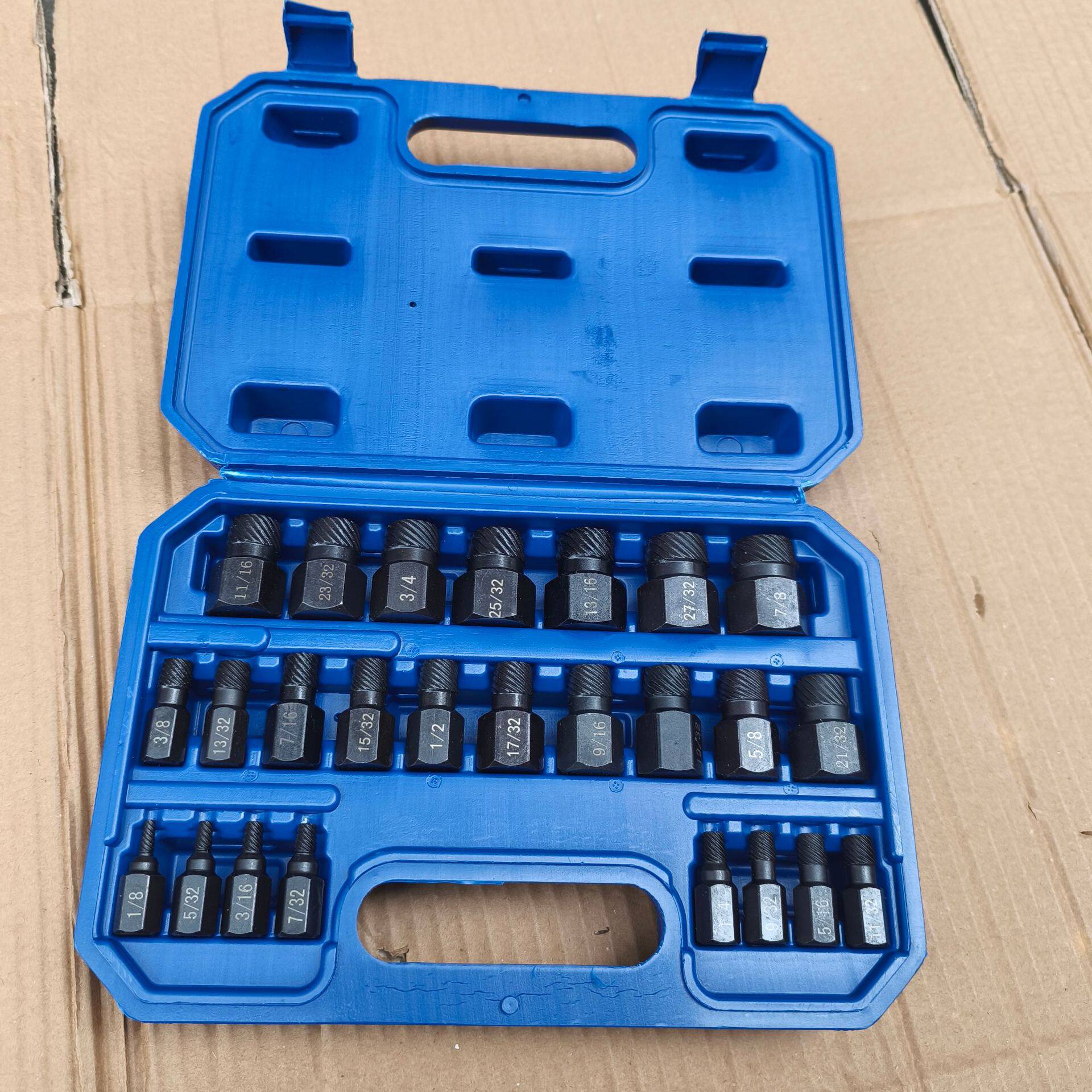 25件套螺母取出器 断头螺丝取出器 内六角螺栓拆除工具