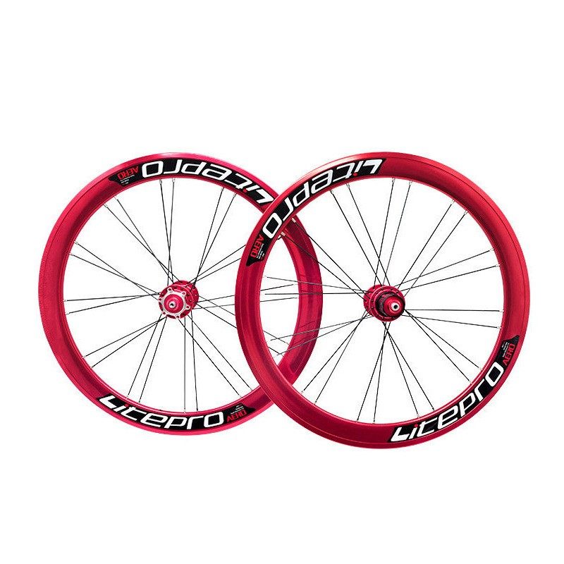 litepro AERO S42 20寸406/451轮组折叠车大刀圈轮毂碟刹V刹120响