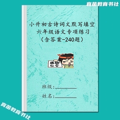 小升初语文古诗词文理解