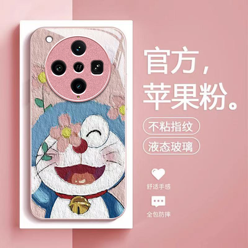 叮当猫适用OPPOFindX9Pro手机壳oppofindx8Ultra新款玻璃oppofindx8s+/x7pro液态x5pro高级x6pro硬壳x3pro