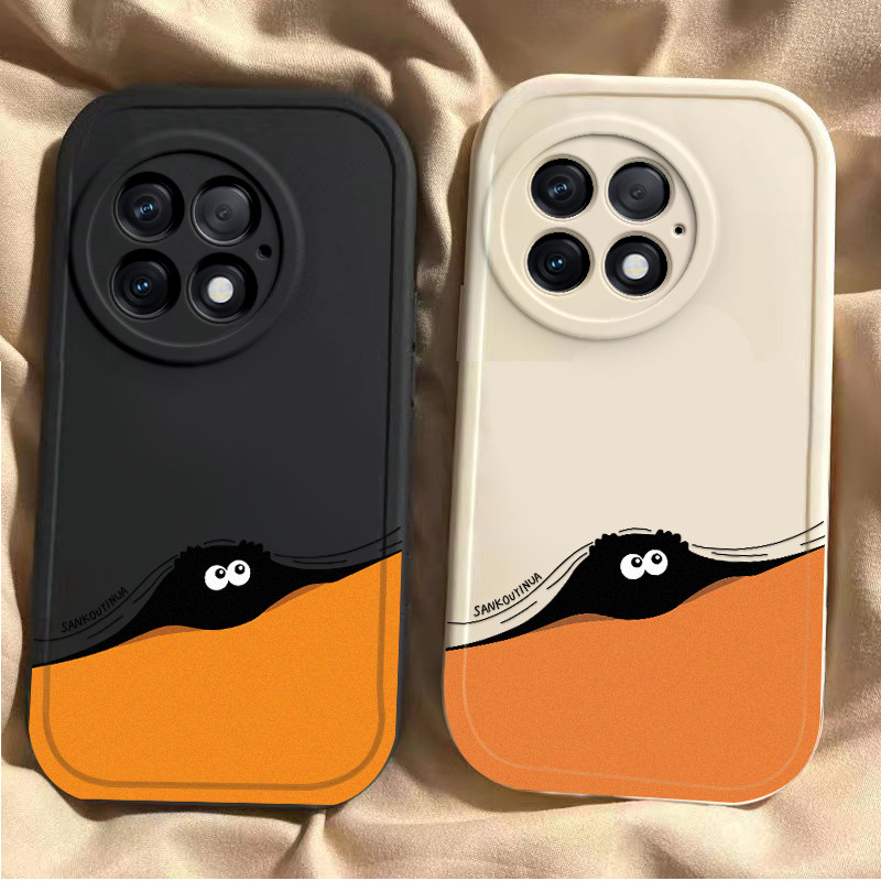 躲猫猫煤球适用一加ace2pro手机壳一加ACE2二pro硅胶oppo防摔1加1+ace2v全包保护套oneplusaec2por磨砂男女款