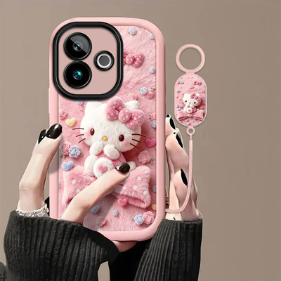 可爱kt猫适用realme真我GTNeo6SE手机壳真我gt7/5/14pro新款gt6/2高级v70/60s全包v23i软壳q5防摔q3pro探索版