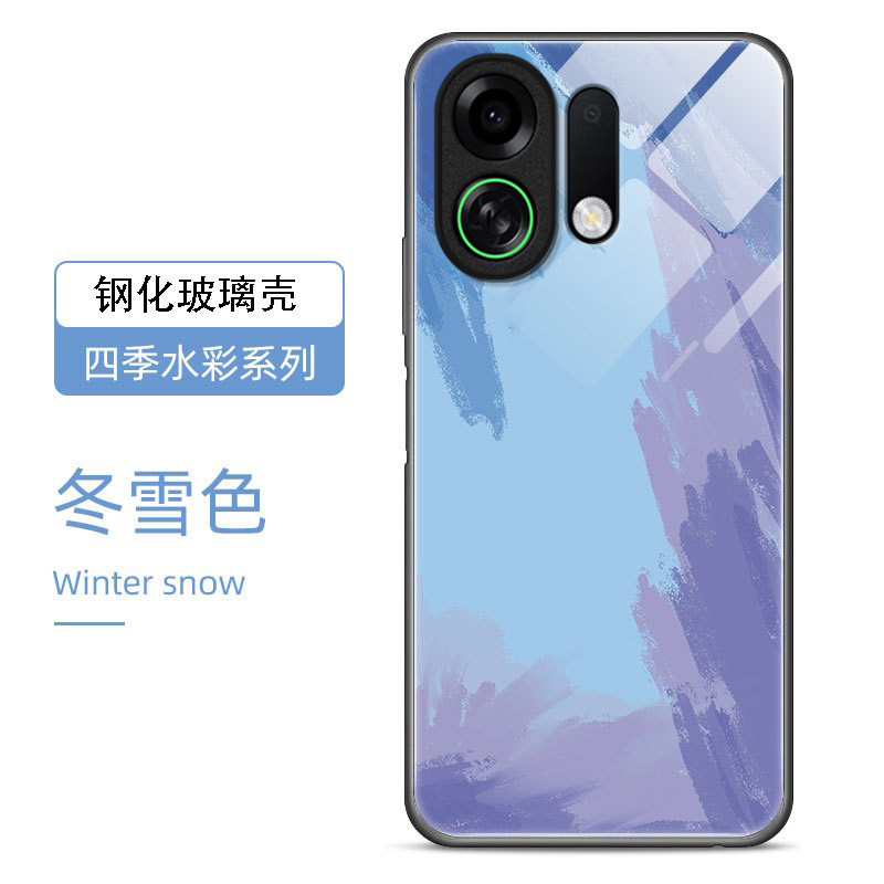 水彩色适用OPPOK13TurboPro手机壳k12/11x新款K13s玻璃k10活力版k9pro全包防摔k7硬壳oppor15高级感oppor17