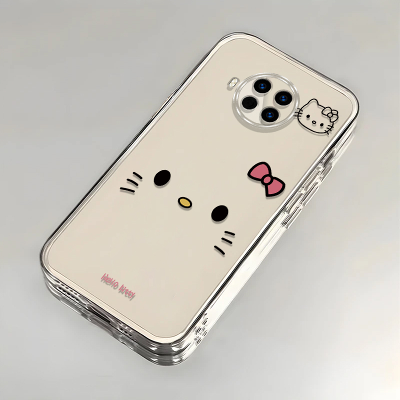 可爱kt猫适用红米Note9Pro手机壳新款M2007J17C防摔镜头全包男女挂绳创意透明保护套高级感时尚软壳小众情侣