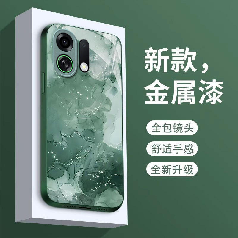 金箔水适用OPPOK13TurboPro手机壳k12/11x新款K13s玻璃k10活力版k9pro全包防摔k7硬壳oppor15高级感oppor17