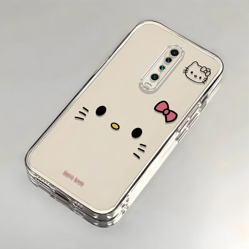 可爱kt猫适用红米K30i手机壳新款M2001G7AE防摔镜头全包男女挂绳创意透明保护套高级感时尚软壳个性小众情侣