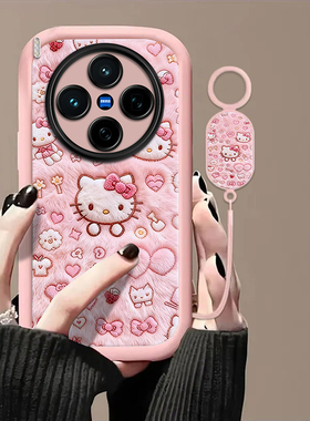 可爱kt猫适用vivoX300Pro手机壳vivox200/x100ultra新款x90s/x80pro+高级x50x30防摔x27软壳x60/x70t套xNote