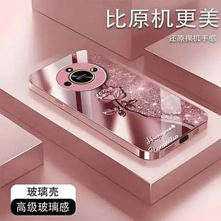 璀璨玫瑰适用荣耀X50GT手机壳新款ALP-AN00防摔镜头全包男女挂绳液态玻璃硬壳保护套高级感时尚个性小众情侣