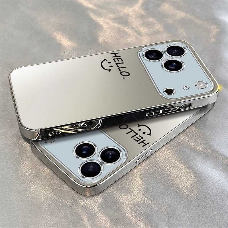 哈喽笑脸适用苹果17promax手机壳iPhone16/15pro新款14女13mini全包xsmax防摔xr12pro软壳11高级ip6s/7/8plus