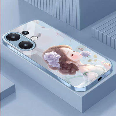 玫瑰女孩适用vivoS50手机壳vivoS30/s20/s19pro新款s18/s17/s16e玻璃s15/s12/s10防摔s9/s7t硬壳s6/s1高级感