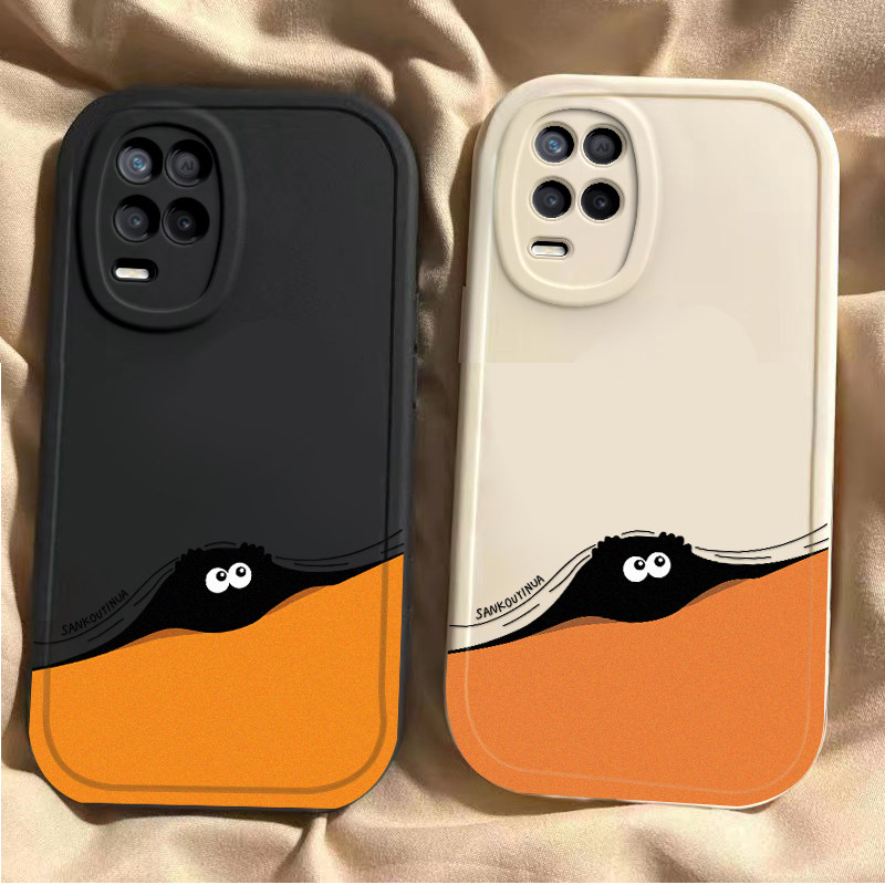 适用realmeq3手机壳realme真我q3保护套oppo q3i全包RMX3161防摔真我q3i男女新款潮硅胶软壳个性创意网红煤球