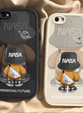 背影潮熊vivox7手机壳x7plus男女新款硅胶软壳x6全包镜头防摔套x6plus卡通