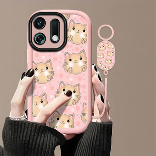 可爱猫咪适用OPPOK13TurboPro手机壳k12/11x新款K13s高级感k10活力版k9pro全包防摔k7软壳oppor15梦境oppor17