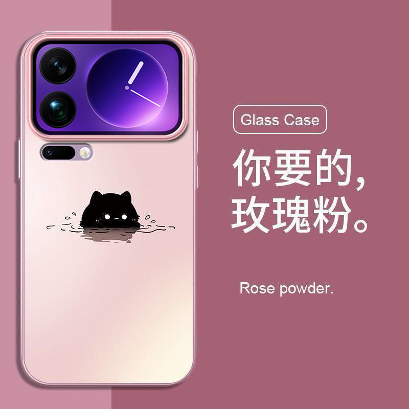 潜水猫咪适用小米17ProMax手机壳15SPro新款小米14/13/12Ultra玻璃11/10/9civi5/4pro防摔civi3/2/1s硬壳MIX4