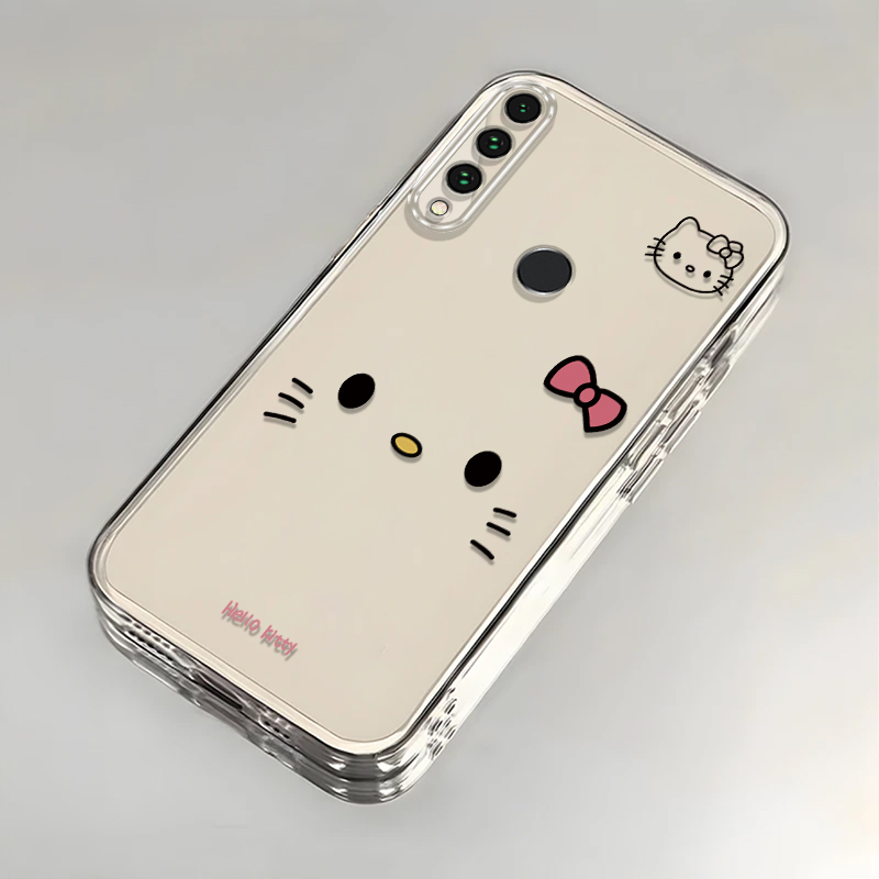 可爱kt猫适用华为畅享10Plus手机壳新款STK-AL00防摔镜头全包男女挂绳创意透明软壳保护套高级感时尚小众情侣