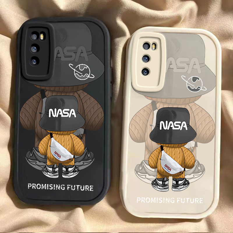 背影潮熊红米8手机壳男女新款硅胶软壳redmi8a全包镜头情侣红米9防摔套卡通红米9a潮款