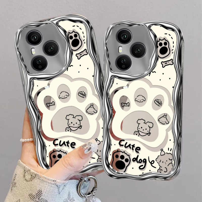 简约狗爪适用荣耀400Pro手机壳honor300Ultra新款200/100Pro+高级90/80GT70/60/50防摔30/20se9/8x荣耀v40/30