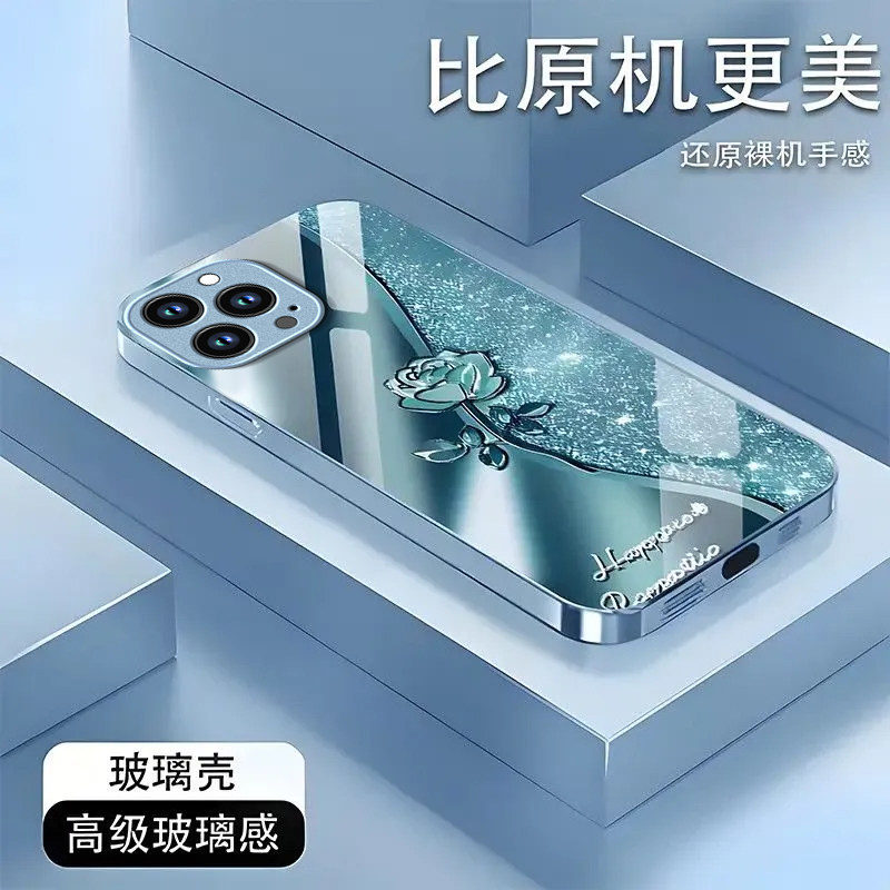 适用苹果17promax手机壳iPhone16/15pro新款14女13mini全包xsmax防摔xr12pro玻璃11高级感ip6s/7/8plus苹果se