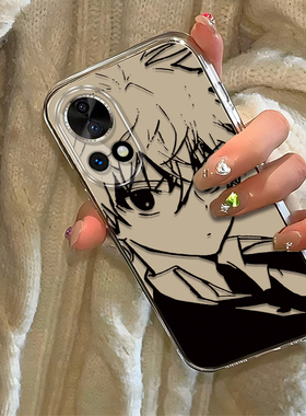 素描奇犽适用华为Nova12Ultra手机壳新款ADA-AL00U防摔镜头全包男女带挂绳创意透明保护套高级感时尚软壳小众