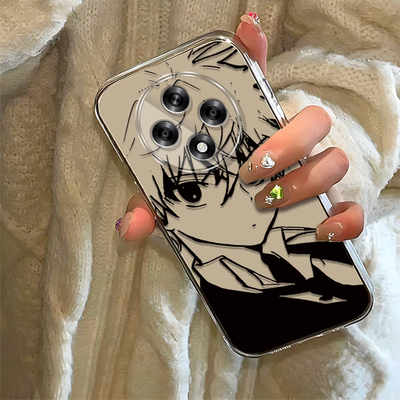 素描奇犽适用OPPOA3iPlus手机壳新款PKA110防摔镜头全包男女挂绳创意透明软壳保护套高级感时尚个性小众情侣