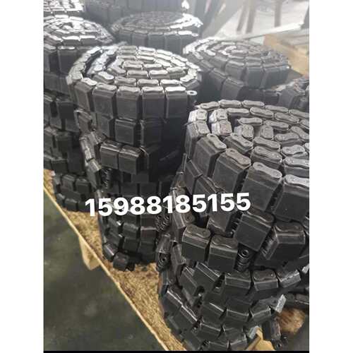 08B-G2带橡胶块U型盖板输送链坦克链10A12A5分双排不锈钢盖板链条