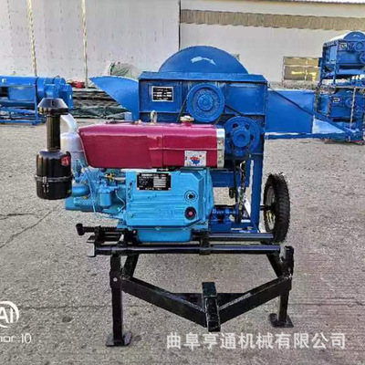 多用途黄豆脱粒机 家用芝麻打粒机 电启动柴油水稻高粱脱粒机